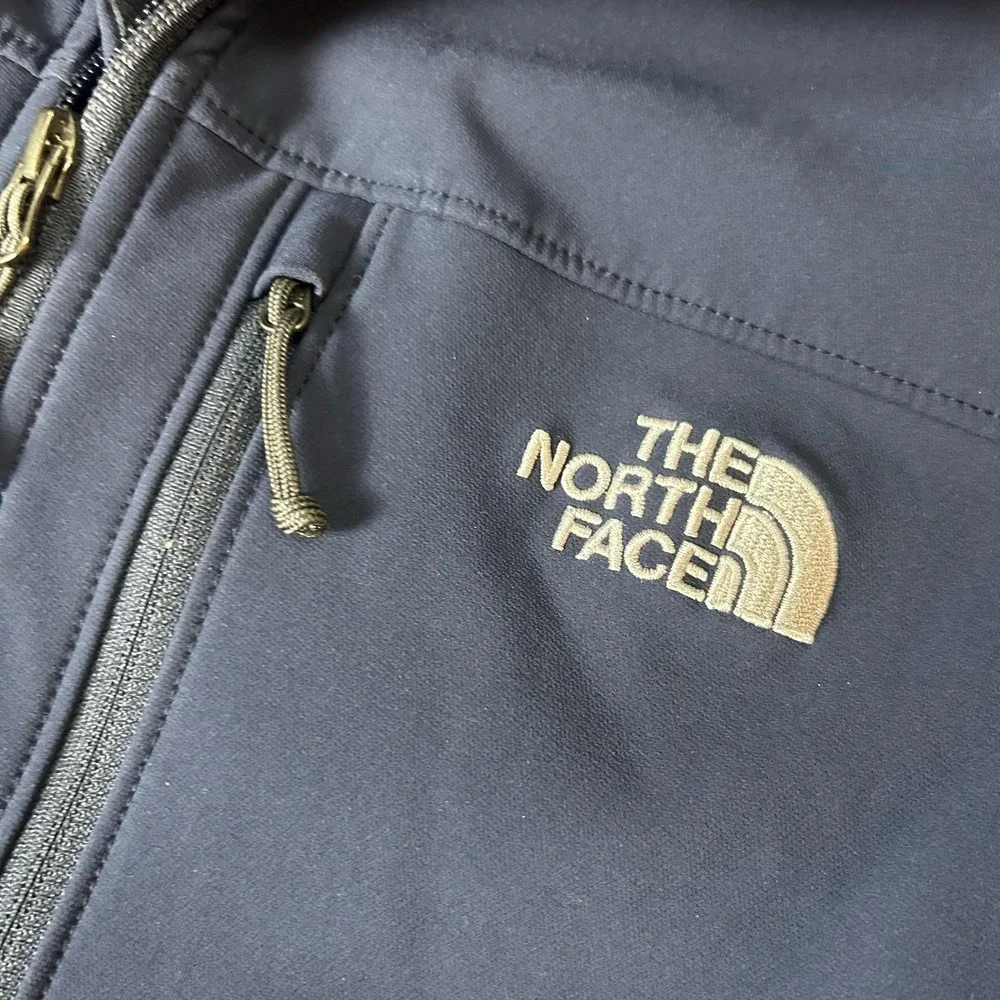 The North Face Jacket Mens Large Blue Softshell Full Zip Windbreaker Outdoor